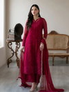 NSR 866 Heavy Faux Georgette With 3mm Embroidery Sequence Work Top With Pant Dupatta Online Wholesale